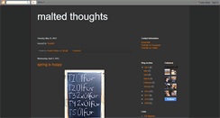 Desktop Screenshot of maltedthoughts.blogspot.com