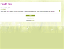 Tablet Screenshot of healthtips09.blogspot.com