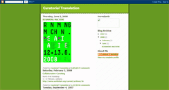 Desktop Screenshot of curatorialtranslation.blogspot.com