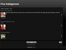 Tablet Screenshot of fiveindulgences.blogspot.com