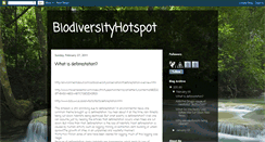 Desktop Screenshot of biodiversityhotspot.blogspot.com