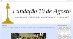 Desktop Screenshot of fundacao10deagosto.blogspot.com