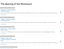 Tablet Screenshot of meaningofpentateuch.blogspot.com