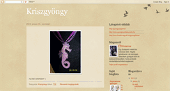 Desktop Screenshot of kriszgyongy.blogspot.com