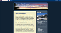 Desktop Screenshot of ibelievethereispeace.blogspot.com