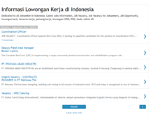 Tablet Screenshot of lowongankerjaindonesia.blogspot.com