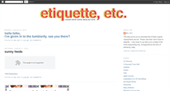 Desktop Screenshot of etiquette-etc.blogspot.com