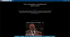 Desktop Screenshot of kingdomleadershipinstitute.blogspot.com