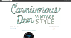 Desktop Screenshot of carnivorousdeer.blogspot.com