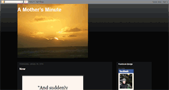 Desktop Screenshot of amothersminute.blogspot.com
