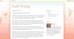 Desktop Screenshot of faithwriting.blogspot.com