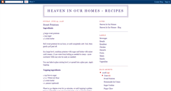 Desktop Screenshot of heaveninourhomesrecipes.blogspot.com