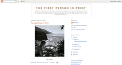 Desktop Screenshot of firstpersoninprint.blogspot.com