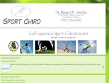 Tablet Screenshot of collingwoodsportchiropractor.blogspot.com