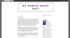 Desktop Screenshot of mypurplehayesdays.blogspot.com