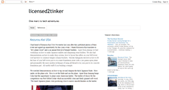 Desktop Screenshot of licensed2tinker.blogspot.com