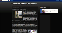 Desktop Screenshot of ibreathebehindthescenes.blogspot.com