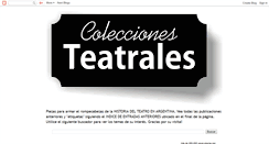 Desktop Screenshot of coleccionesteatrales.blogspot.com