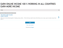 Tablet Screenshot of earnonlineincomeguide.blogspot.com