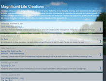 Tablet Screenshot of magnificentlifecreations.blogspot.com