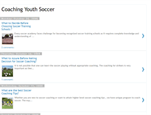 Tablet Screenshot of coaching-youth-soccer.blogspot.com