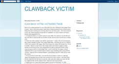 Desktop Screenshot of clawbackvictim.blogspot.com