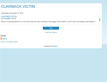 Tablet Screenshot of clawbackvictim.blogspot.com