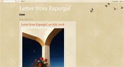 Desktop Screenshot of letterfromespargal.blogspot.com
