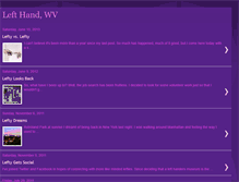 Tablet Screenshot of lfthndwv.blogspot.com
