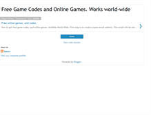 Tablet Screenshot of freegamecodes.blogspot.com