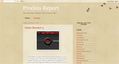 Desktop Screenshot of prodiusreport.blogspot.com