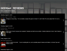 Tablet Screenshot of geekbotreviews.blogspot.com