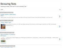 Tablet Screenshot of devouringtexts.blogspot.com