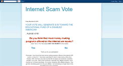 Desktop Screenshot of internetscamvote.blogspot.com