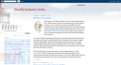 Desktop Screenshot of healthindustryindia.blogspot.com