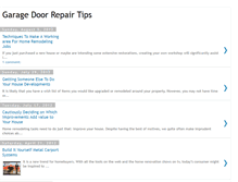 Tablet Screenshot of garagedoorrepairtricks.blogspot.com