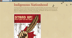 Desktop Screenshot of indigenousnationhood.blogspot.com