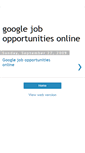 Mobile Screenshot of googlejobopportunitiesonline.blogspot.com