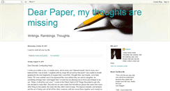 Desktop Screenshot of dearpaperthoughts.blogspot.com