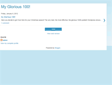 Tablet Screenshot of my-glorious100.blogspot.com