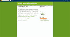 Desktop Screenshot of livingwelltodaymagazine.blogspot.com