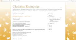 Desktop Screenshot of christiankoinonia.blogspot.com