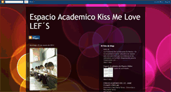 Desktop Screenshot of espacioacademicokissmelovelefs.blogspot.com