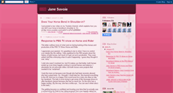 Desktop Screenshot of janesavoieblog.blogspot.com