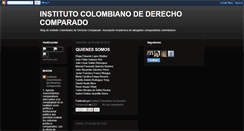 Desktop Screenshot of institutocolombianoderechocomparado.blogspot.com