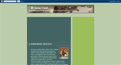 Desktop Screenshot of pcgamecheat.blogspot.com