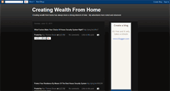 Desktop Screenshot of creatingwealth-fromhome.blogspot.com