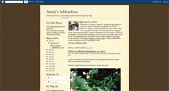 Desktop Screenshot of anniesaddendum.blogspot.com