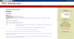 Desktop Screenshot of patsanitarium.blogspot.com