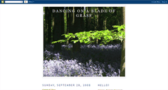 Desktop Screenshot of dancingonabladeofgrass.blogspot.com